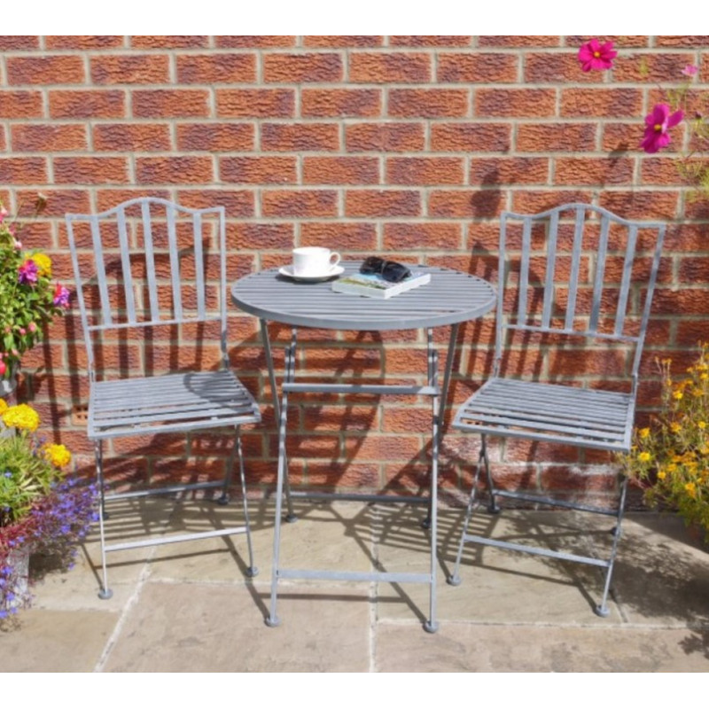 Grey Outdoor Bistro Set 