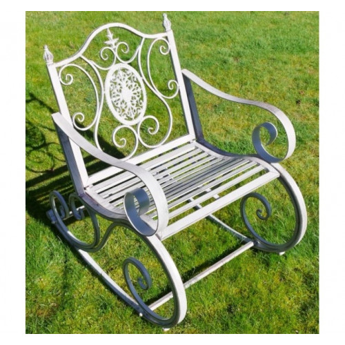Grey Antiqued Rocking Chair