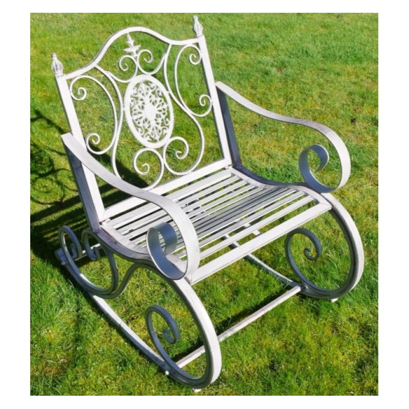 Grey Antiqued Rocking Chair