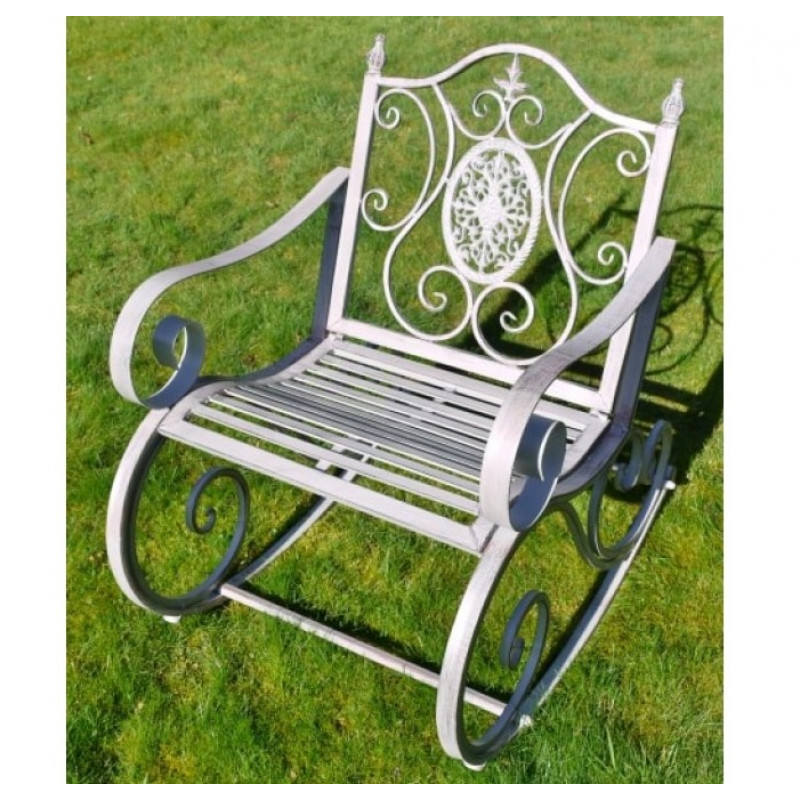 Grey Antiqued Rocking Chair