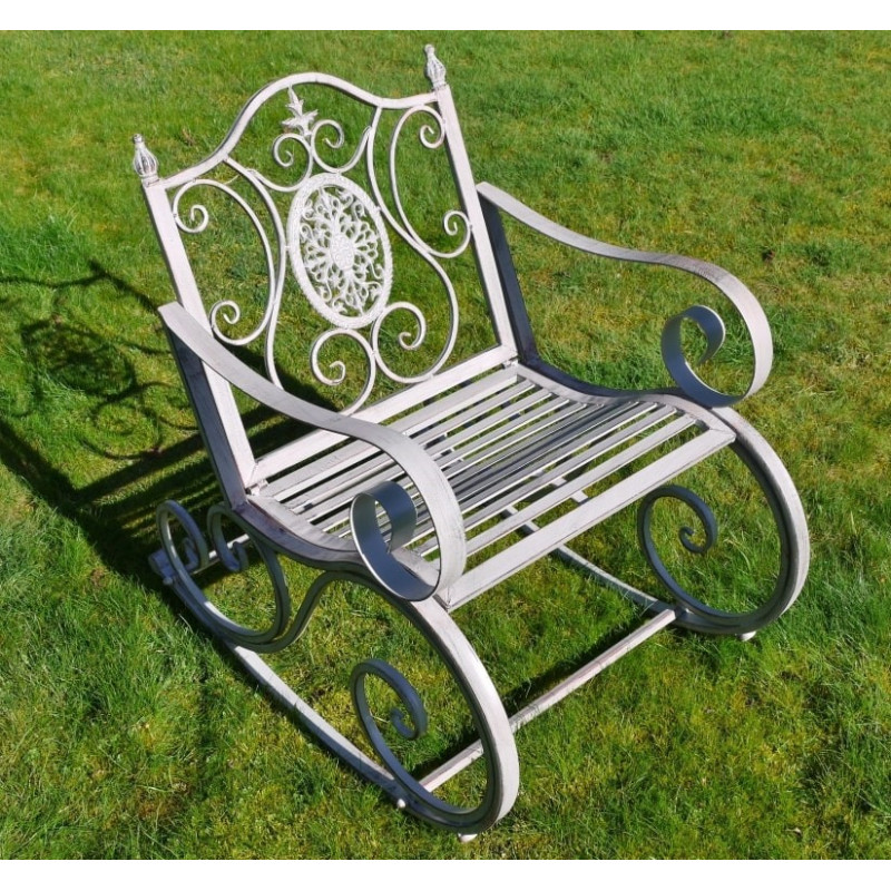 Grey Antiqued Rocking Chair