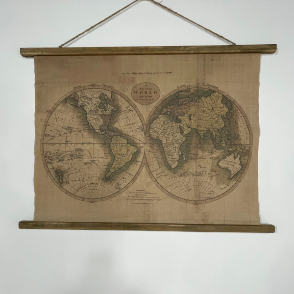 Small Fabric Hanging Map Small Fabric Hanging Map