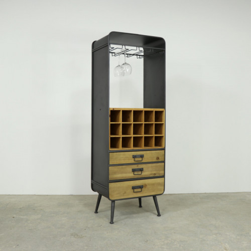 Metal 4 Rack Wine Cabinet