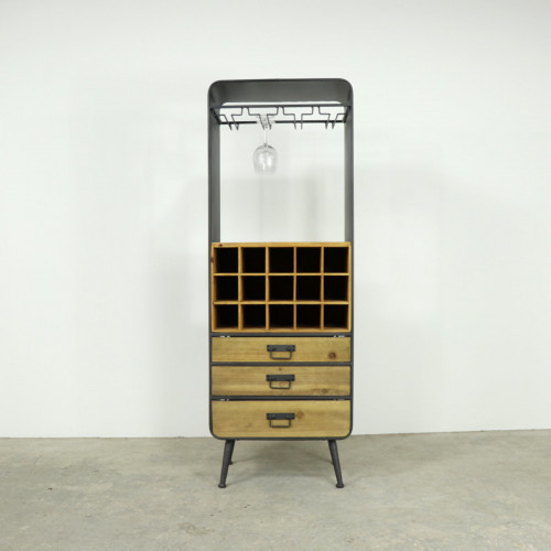 Metal 4 Rack Wine Cabinet