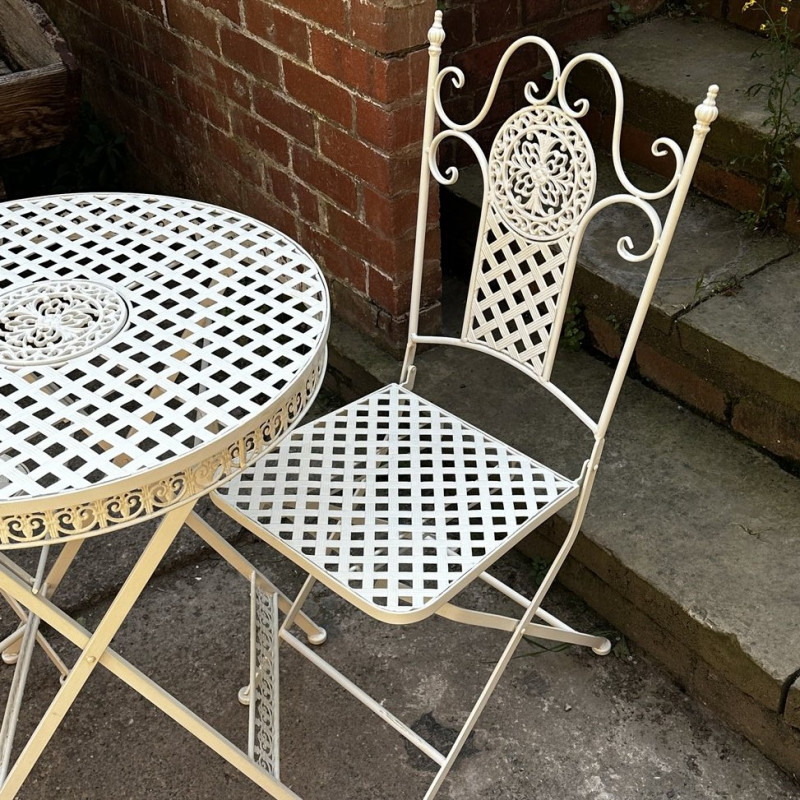 White Outdoor Bistro Set White Outdoor Bistro Set