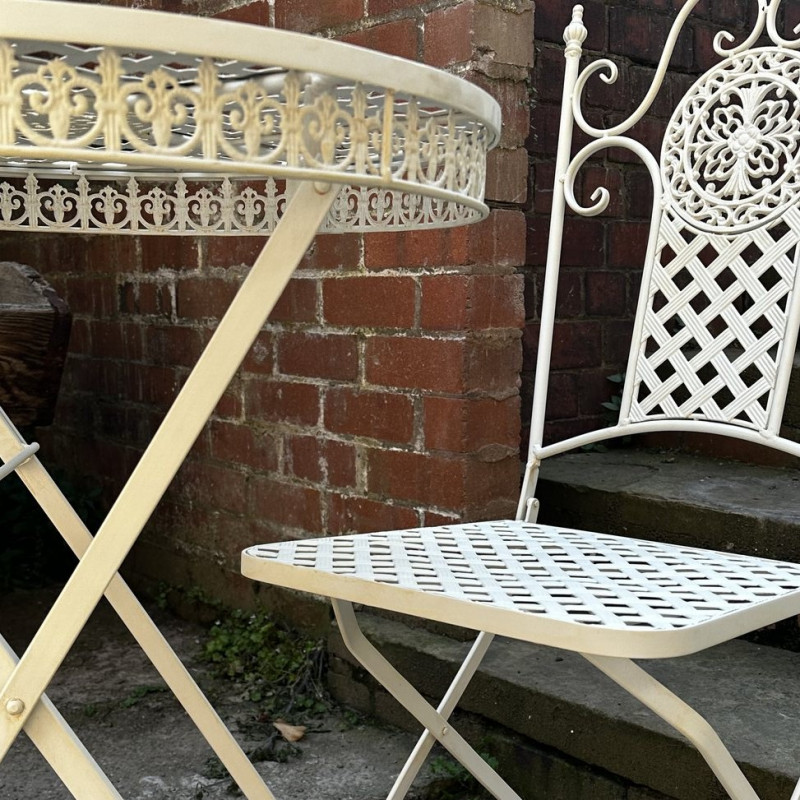 White Outdoor Bistro Set