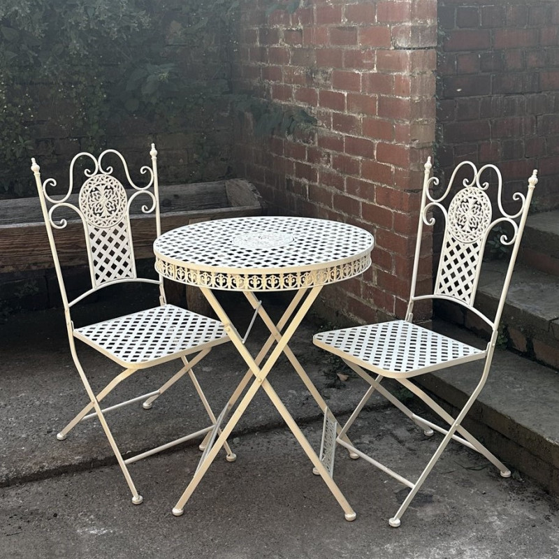 White Outdoor Bistro Set White Outdoor Bistro Set