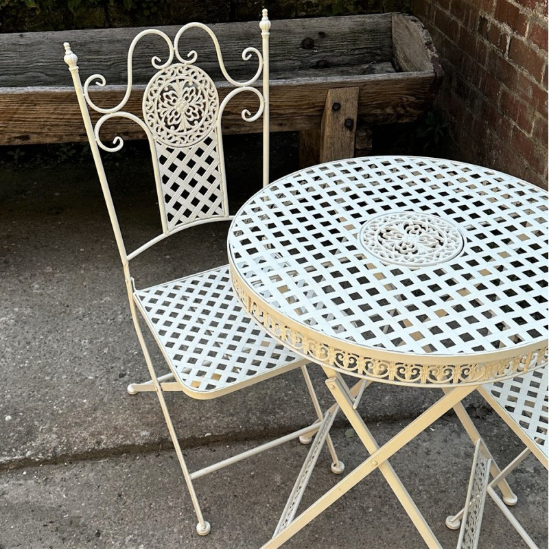 White Outdoor Bistro Set White Outdoor Bistro Set