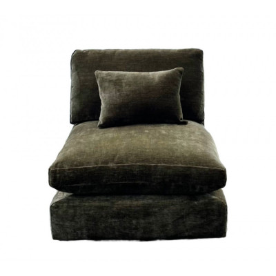 Eve Fabric Modular Single Armless Unit