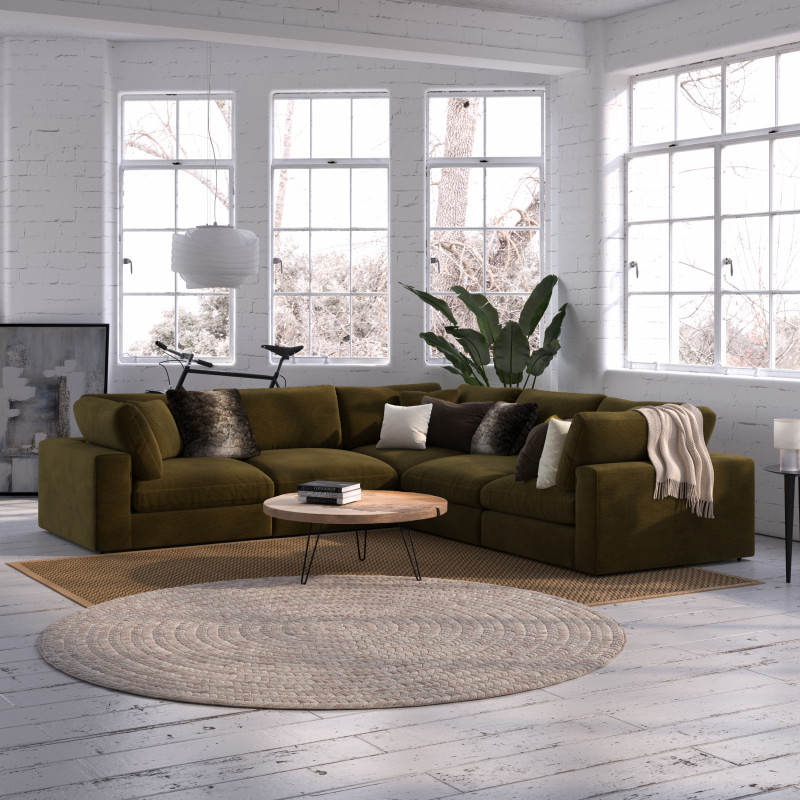 Eve Fabric Modular Single Armless Unit