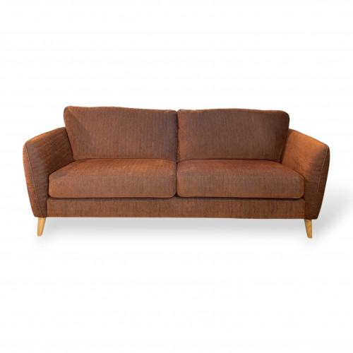 Harley 3 Seater Sofa in Dark Orange - Ex-display