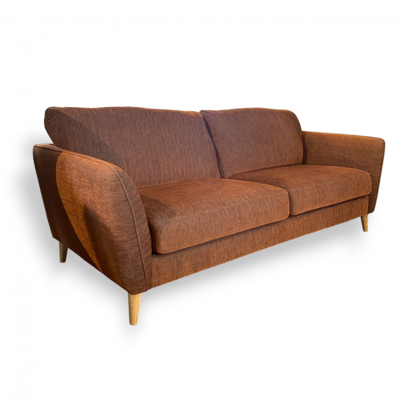 Harley 3 Seater Sofa in Dark Orange - Ex-display