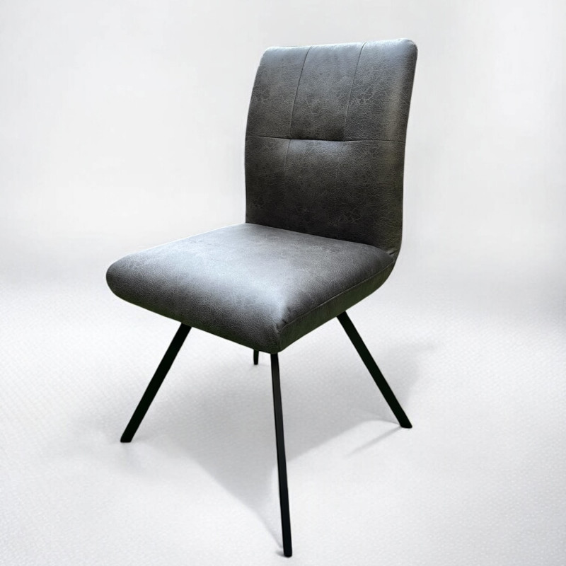 Selmy 2 Swivel Dining Chair Charcoal