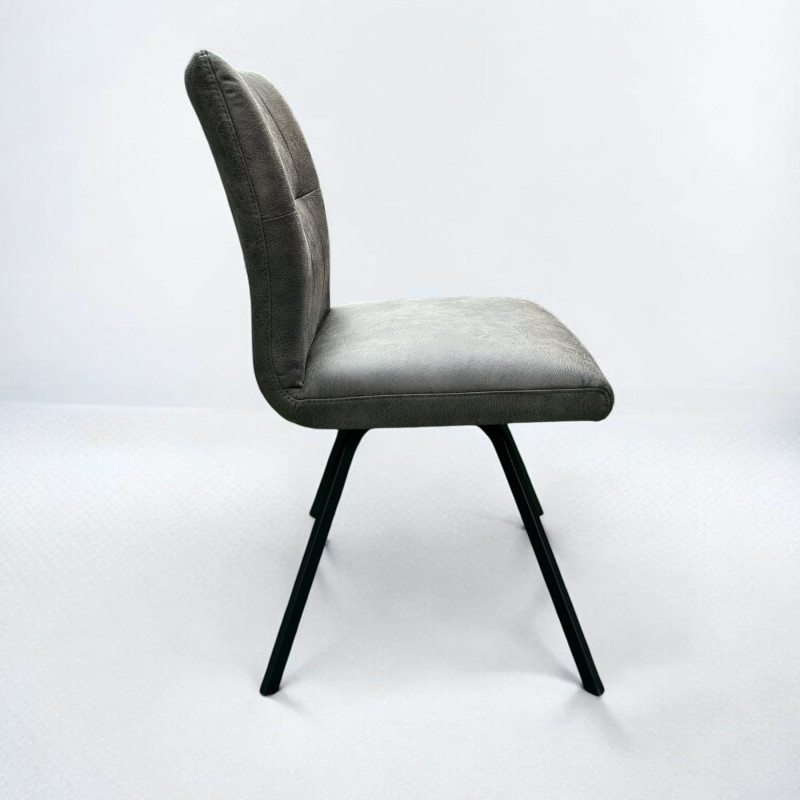 Selmy 2 Swivel Dining Chair Charcoal