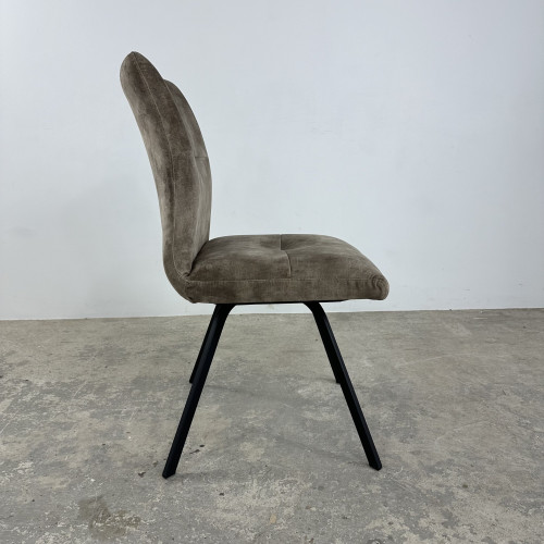 Selmy 1 Velvet Dining Chair Latte