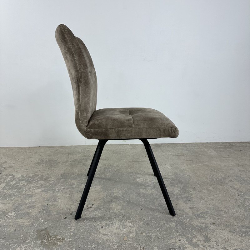 Selmy 1 Velvet Dining Chair Latte