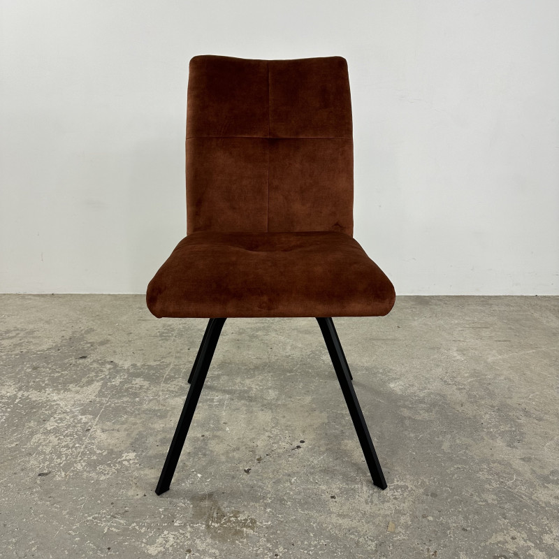 Selmy 1 Velvet Dining Chair Umber