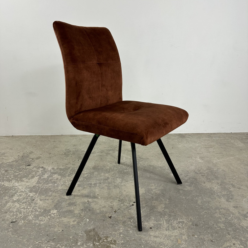 Selmy 1 Velvet Dining Chair Umber