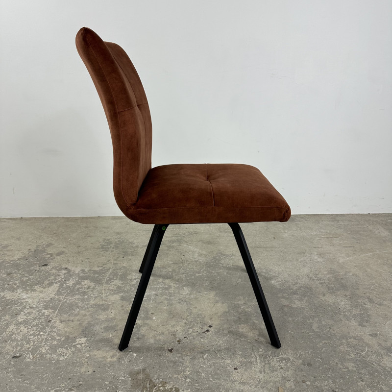 Selmy 1 Velvet Dining Chair Umber