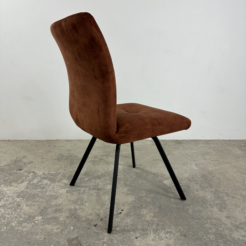 Selmy 1 Velvet Dining Chair Umber