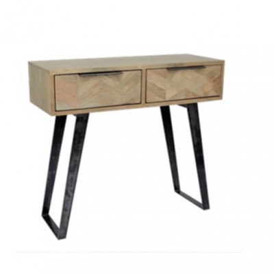 Chevron 2 Drawer Console Table