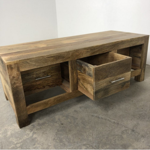 Boxy Mango 3 Drawer Coffee Table