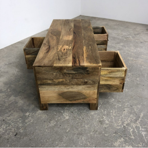 Boxy Mango 3 Drawer Coffee Table