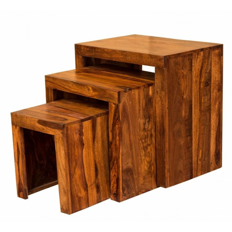 Boxy Sheesham Nest of Tables