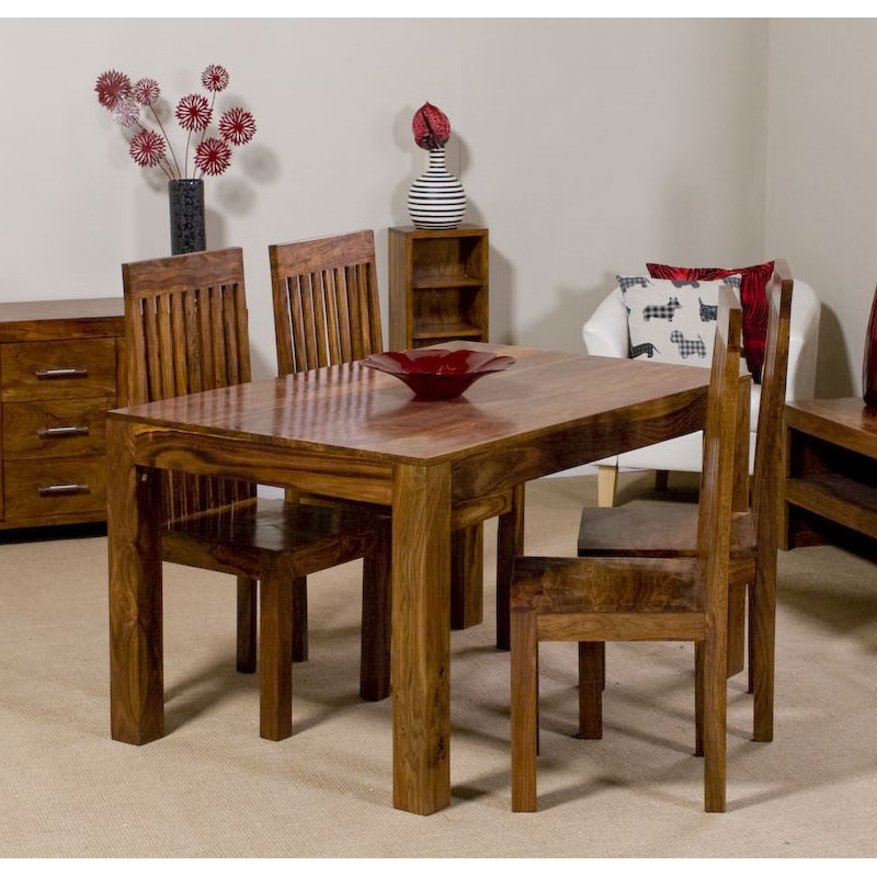 Boxy Sheesham Dining Table 135cm
