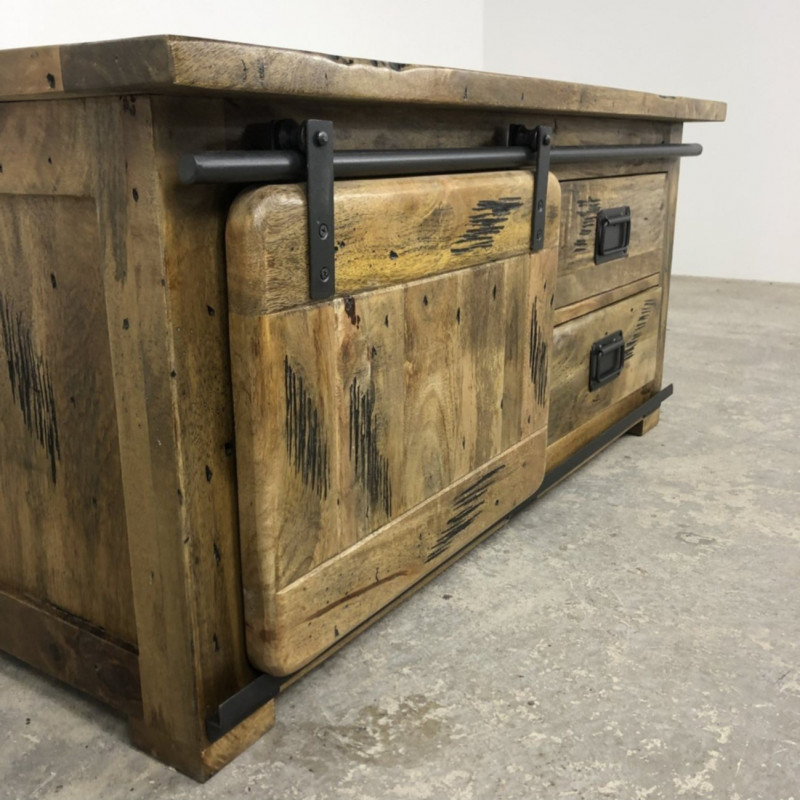 Mango Industrial Small TV Unit/ Coffee Table Mango Industrial Small TV Unit/ Coffee Table