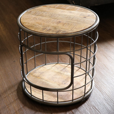 Mango and Wire Side Table
