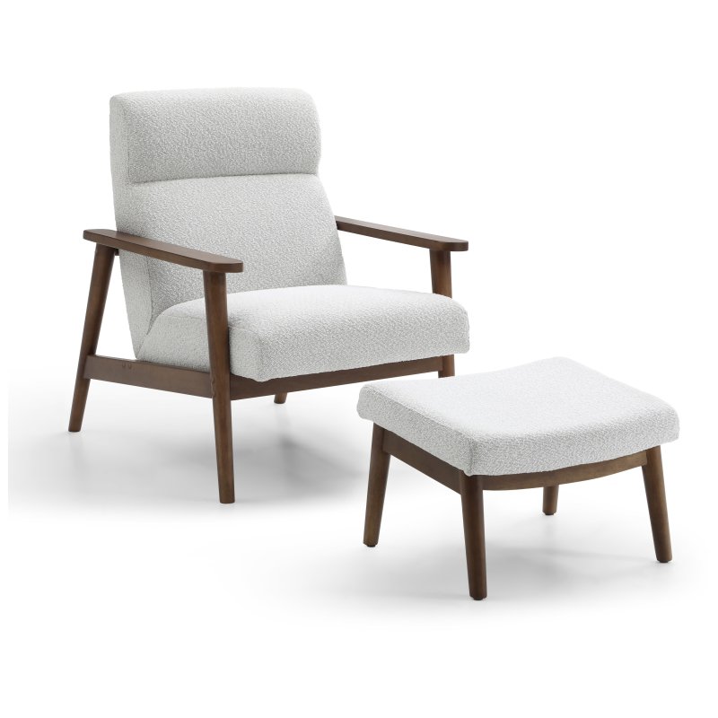 Idris Chair and Stool Cream Boucle Idris Chair and Stool Cream Boucle