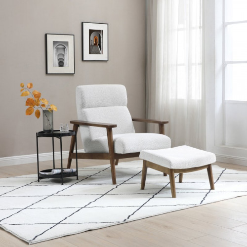 Idris Chair and Stool Cream Boucle Idris Chair and Stool Cream Boucle