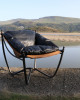 Black Feather Filled Suspend Chair Black Feather Filled Suspend Chair