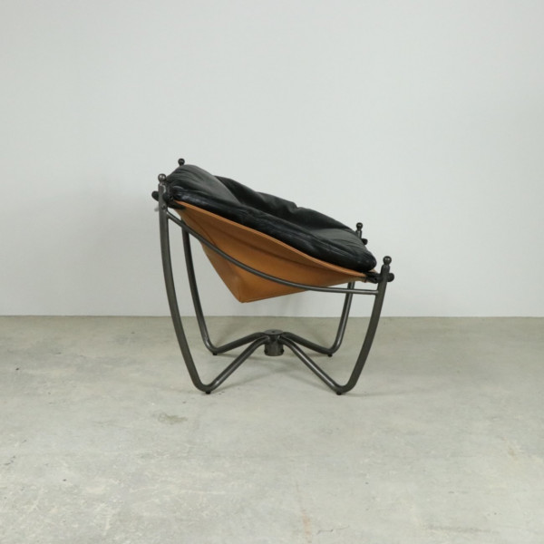 Black Feather Filled Suspend Chair Black Feather Filled Suspend Chair
