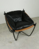 Black Feather Filled Suspend Chair Black Feather Filled Suspend Chair
