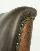 G Brown Leather Chair with Copper Back G Brown Leather Chair with Copper Back