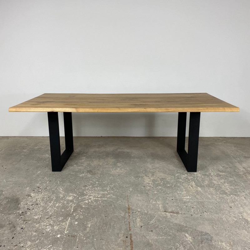 Fargo European Oak Fast Track Table Thick Metal Legs