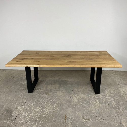 Fargo European Oak Fast Track Table Thick Metal Legs