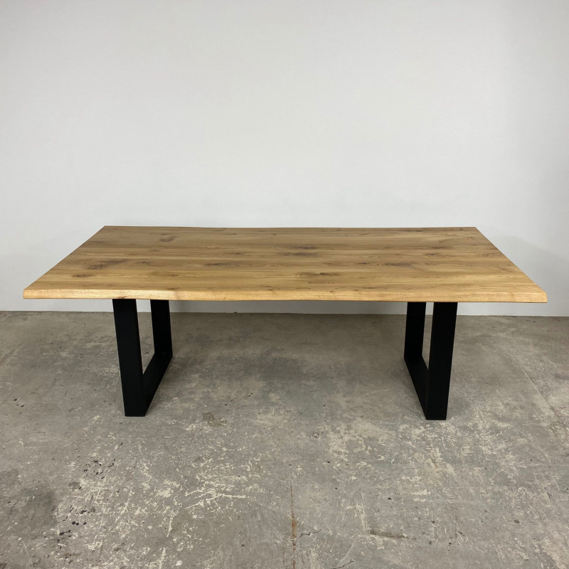 Fargo European Oak Fast Track Table Thick Metal Legs
