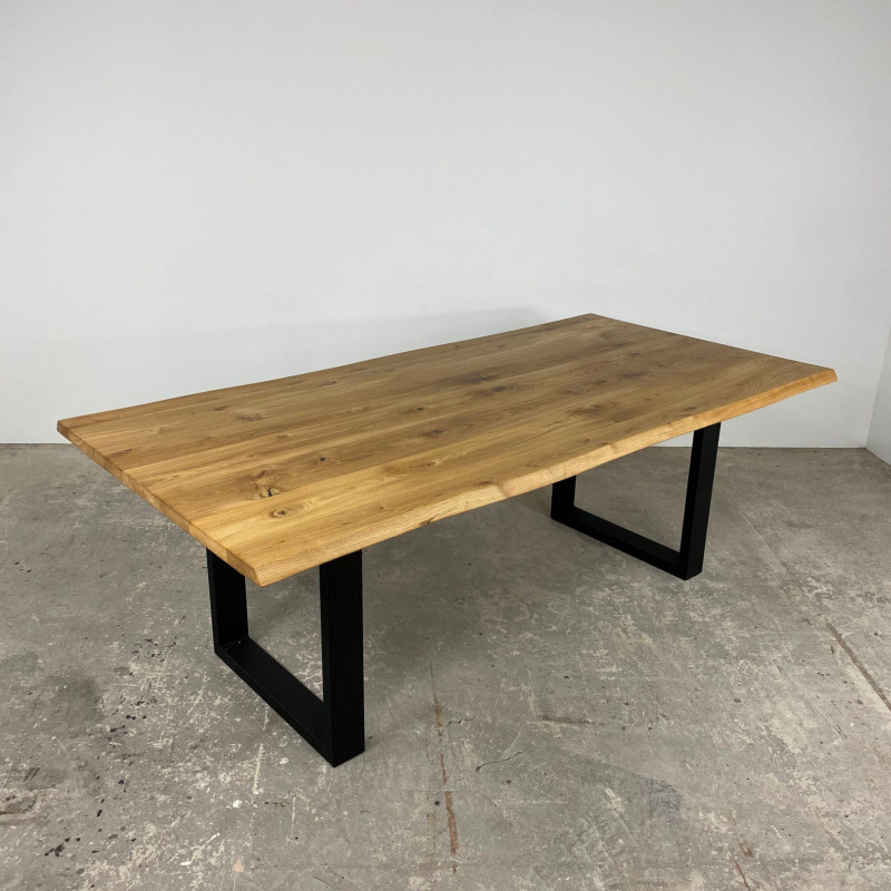 Fargo European Oak Fast Track Table Thick Metal Legs
