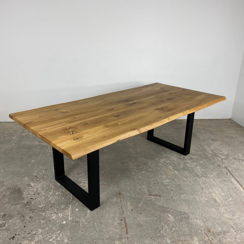 Fargo European Oak Fast Track Table Thick Metal Legs
