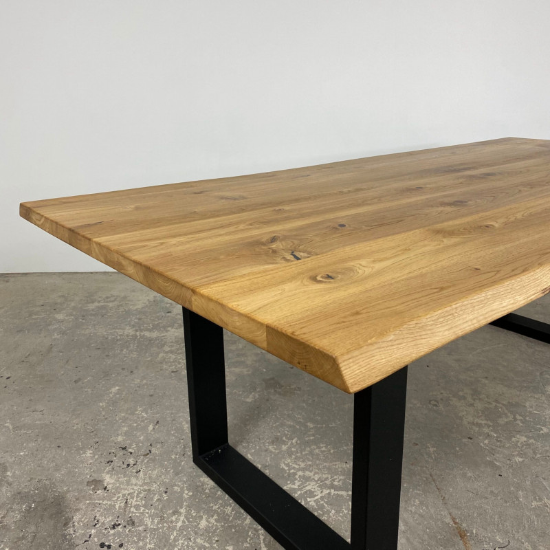 Fargo European Oak Fast Track Table Thick Metal Legs