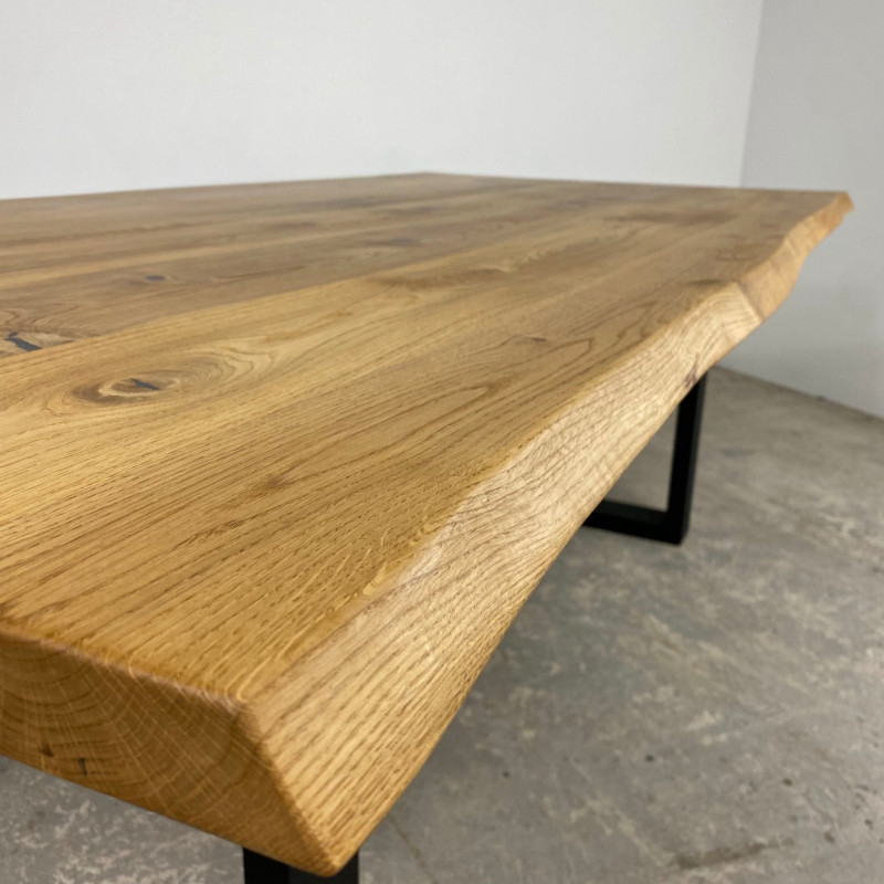 Fargo European Oak Fast Track Table Thick Metal Legs
