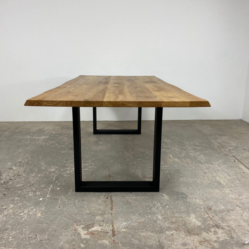 Fargo European Oak Fast Track Table Thick Metal Legs