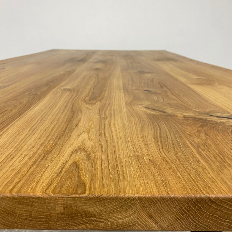 Fargo European Oak Fast Track Table Thick Metal Legs