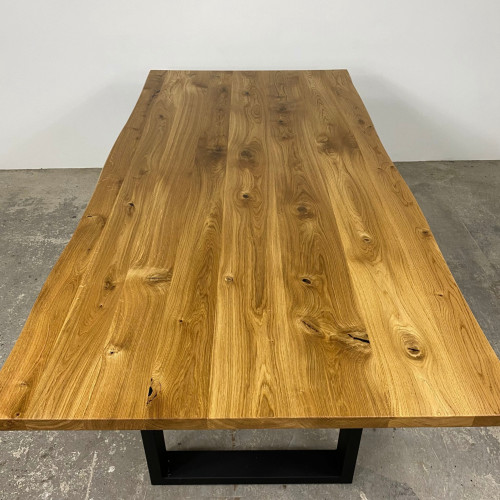Fargo European Oak Fast Track Table Thick Metal Legs