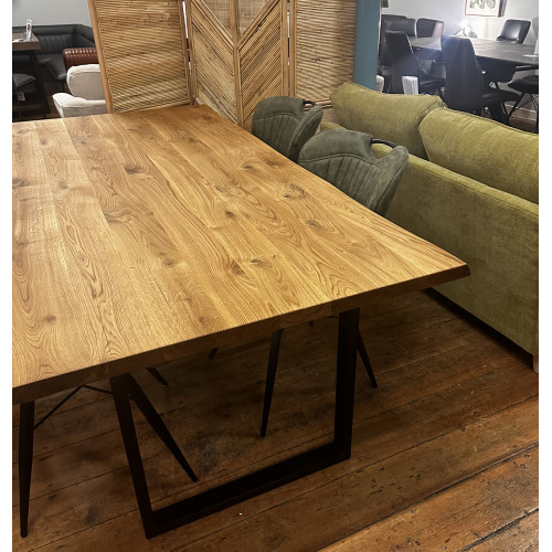 Fargo European Oak Fast Track Table Thin Metal Legs