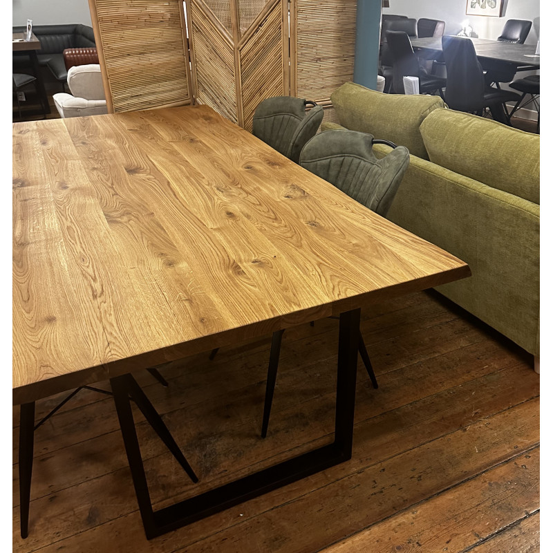 Fargo European Oak Fast Track Table Thin Metal Legs