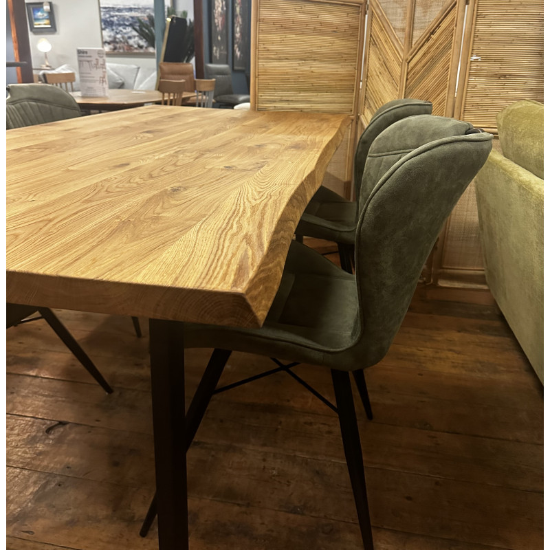 Fargo European Oak Fast Track Table Thin Metal Legs